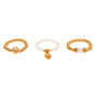 Gold Shell Stretch Rings - 3 Pack,
