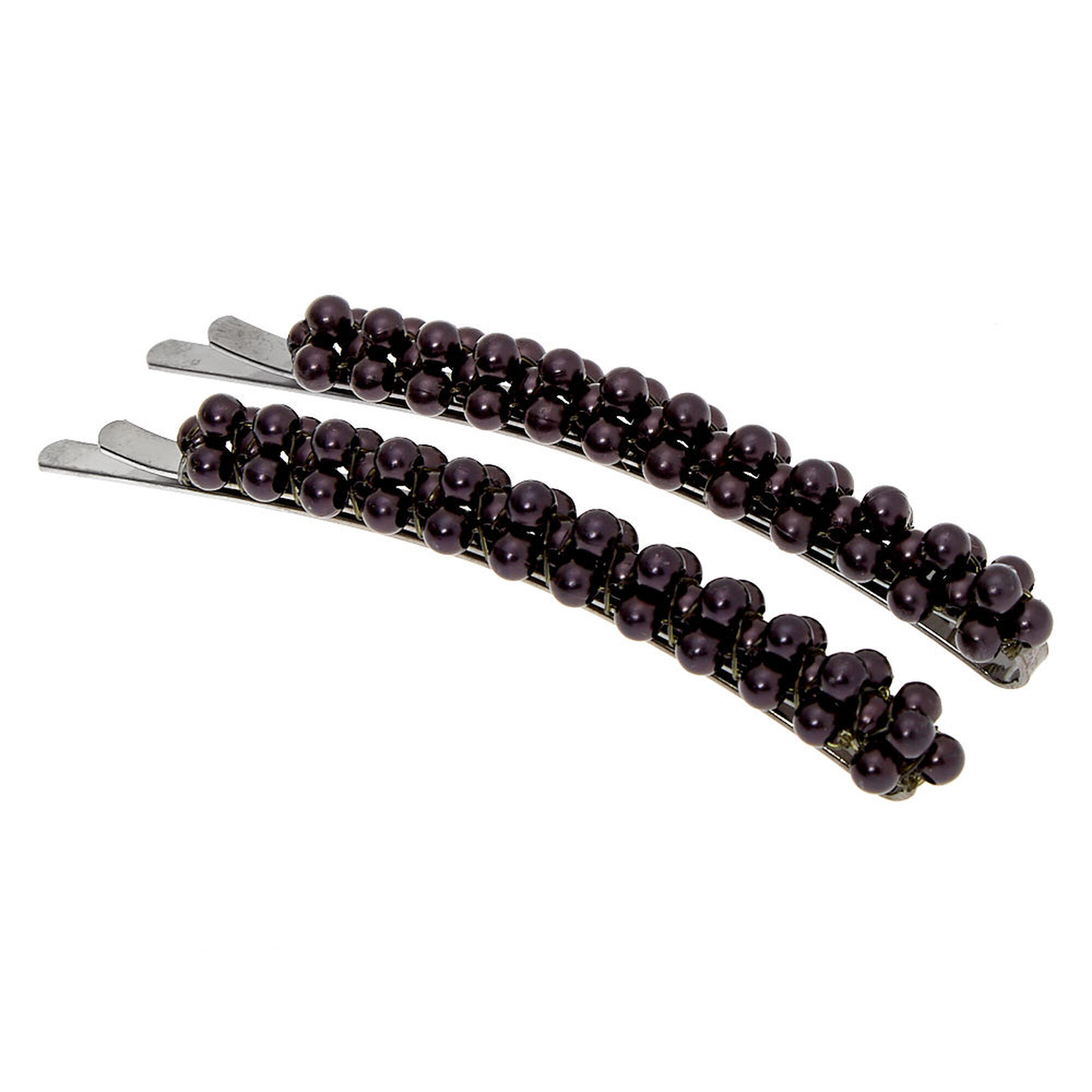 Hematite Beaded Hair Pins Black 2 Pack Claire S Us