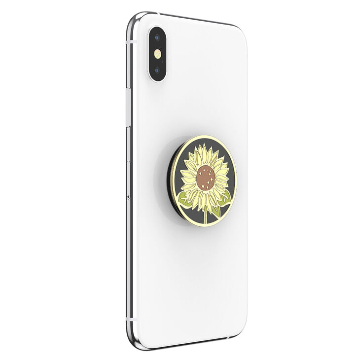 PopSockets&reg; PopGrip - Enamel Sunflower,