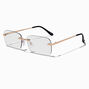 Gold-tone Rectangular Ombr&eacute; Lens Frames,