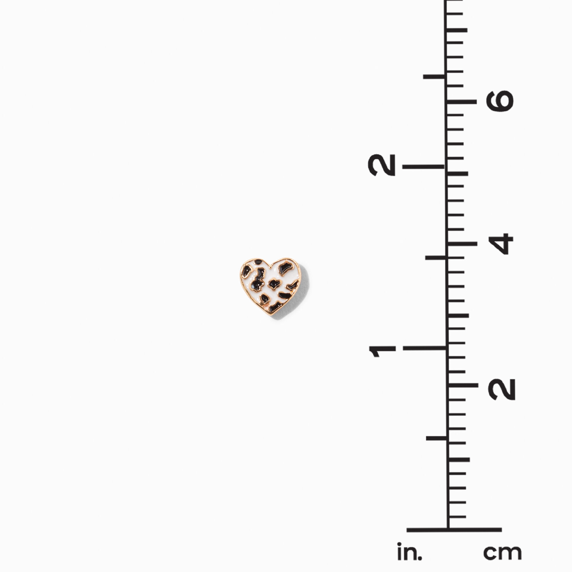 Cow Print Gold Stud Earrings