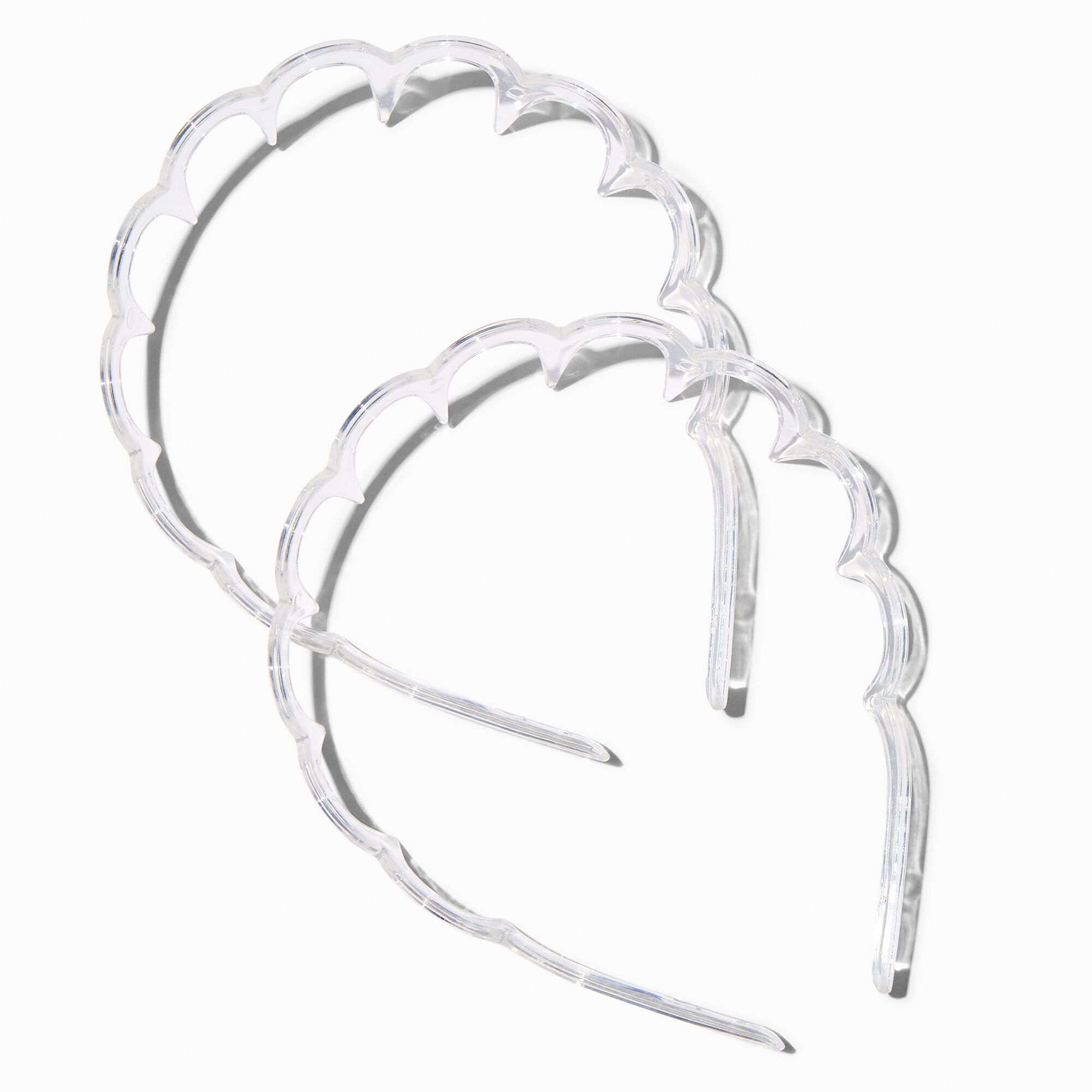 View Claires Clear Scalloped Headbands 2 Pack information