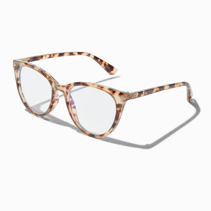 Solar Blue Light Reducing Brown Tortoiseshell Oval Clear Lens Frames,