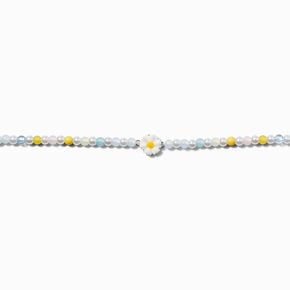 White &amp; Yellow Daisy Choker Necklace,