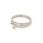Silver Initial Midi Rings - L, 3 Pack,
