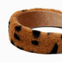 Brown Leopard Print Furry Headband,