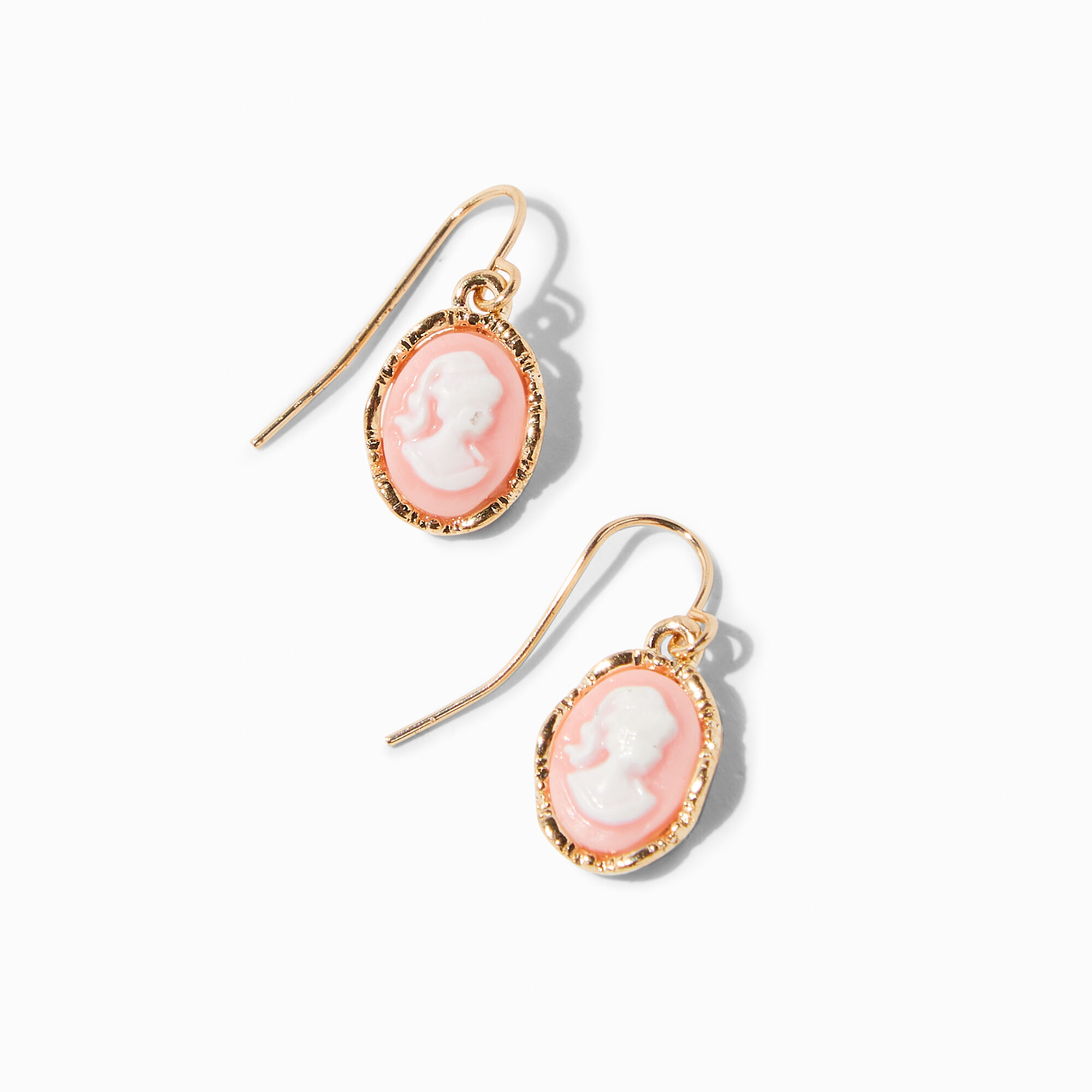 Pink cameo earrings online