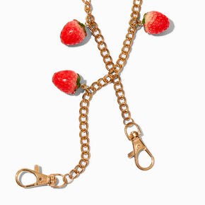 Red Strawberry Charms Jean Chain,