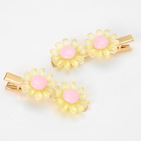 Yellow Daisy Flower Hair Clips - 2 Pack,