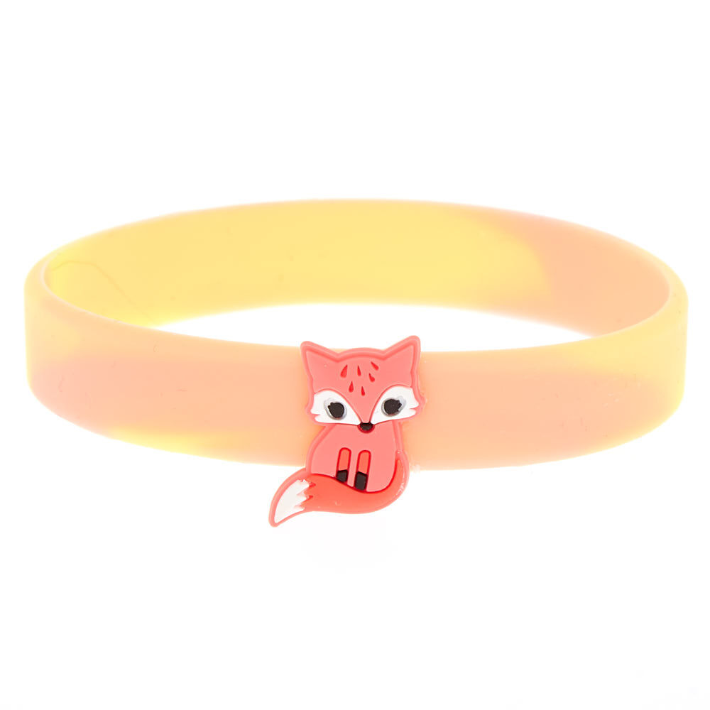 Farrah The Fox Rubber Bracelet - Coral,