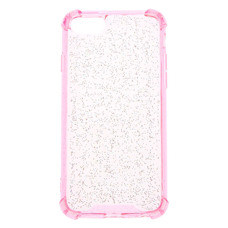 Clear Pink Glitter Protective Phone Case Fits 6/7/8/SE | Claire's