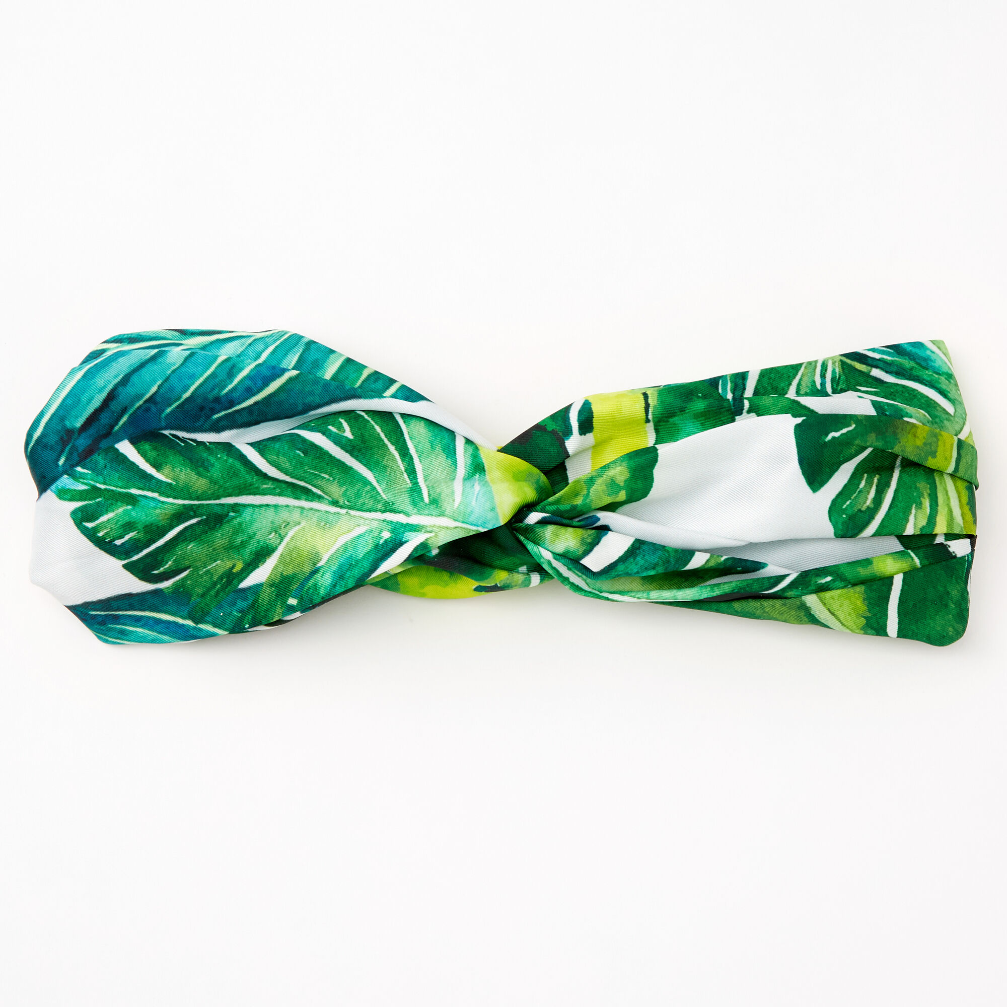 Palm Leaf Print Twisted Headwrap,