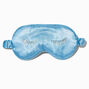 Masque de sommeil en faux satin cils bleu,