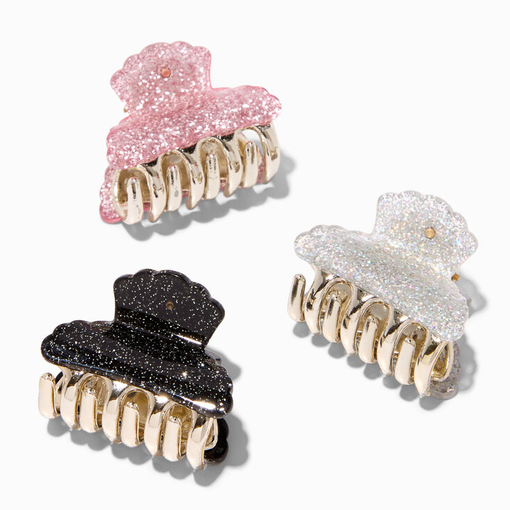 Claire&#39;s Club Edgy Glitter Mini Hair Claws - 3 Pack,