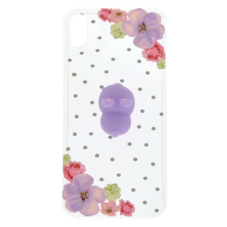 Clear Floral Bunny Squish Phone Case Fits Iphone Xs Max