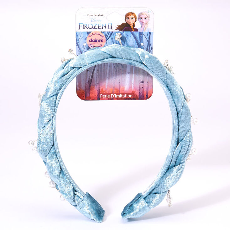Claire's Serre-tête tressé en daim d’imitation La Reine des Neiges 2 ©Disney - Bleu