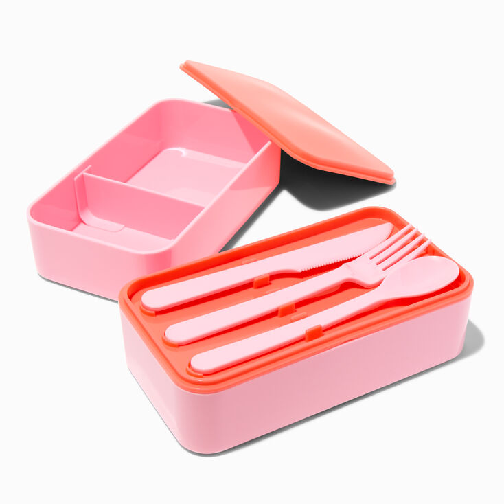 Pink Checkerboard Bento Box Lunch Kit