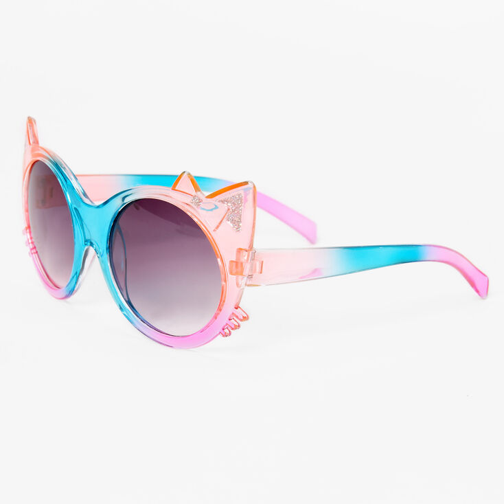 Claire&#39;s Club Pink Glitter Cat Sunglasses,