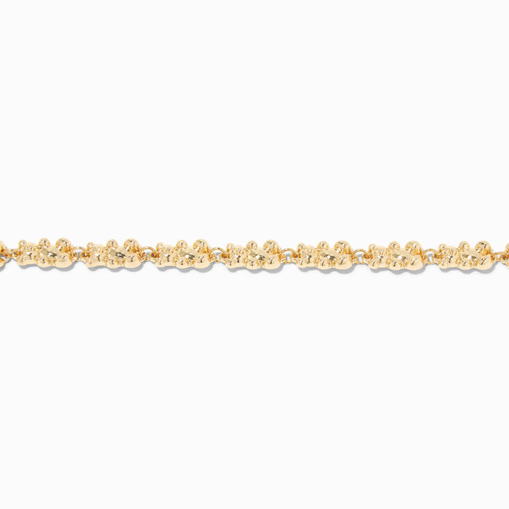 Gold-tone Teddy Bear Chain Bracelet,