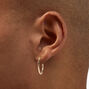 Gold-tone Graduated Hinge Hoop Earrings - 3 Pack,