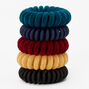 Mini Jewel Velvet Spiral Hair Bobbles - 5 Pack,
