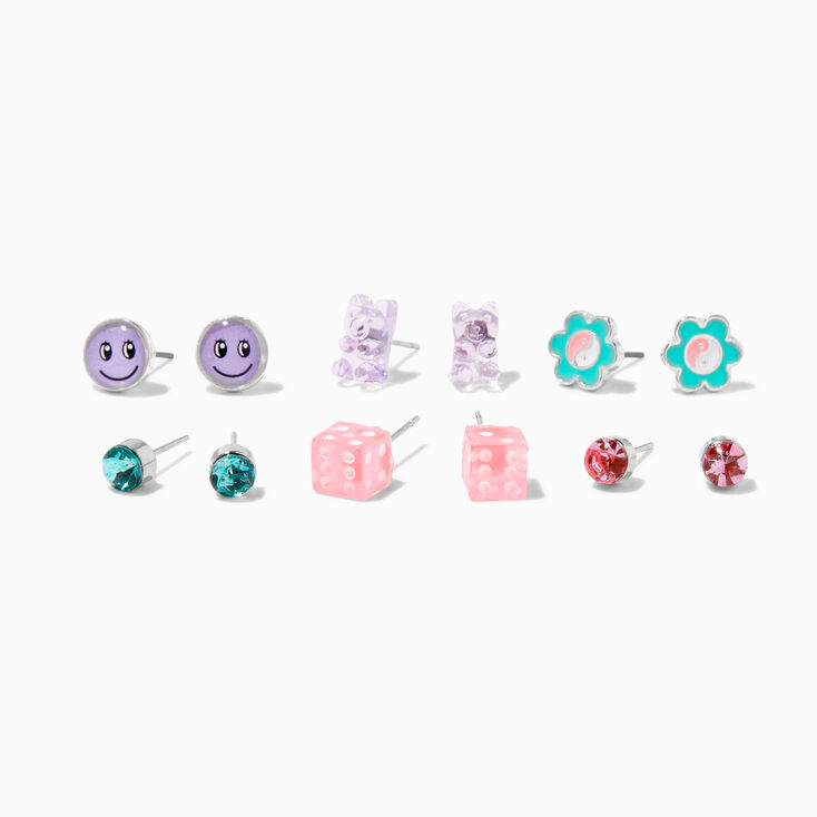 Purple Gummy Bears&reg; Stud Earrings - 6 Pack,