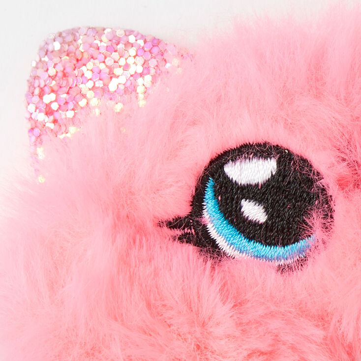 Pink Medium Faux Fur Cat Hair Scrunchie,