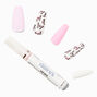Matte Lilac Butterfly Coffin Vegan Faux Nail Set &#40;24 pack&#41;,