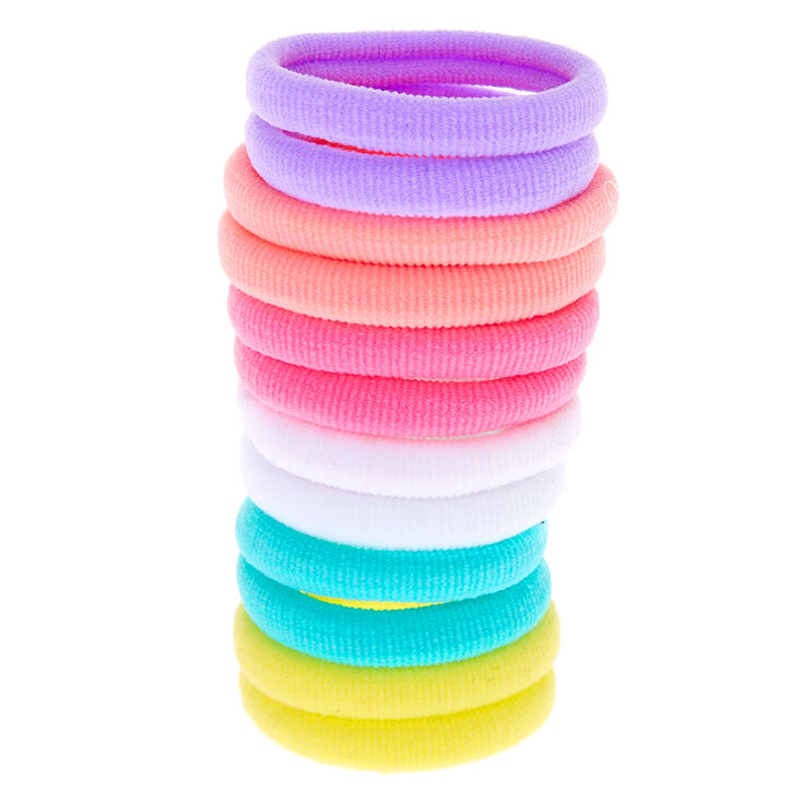 Claire&#39;s Club Pastel Rolled Hair Bobbles - 12 Pack,