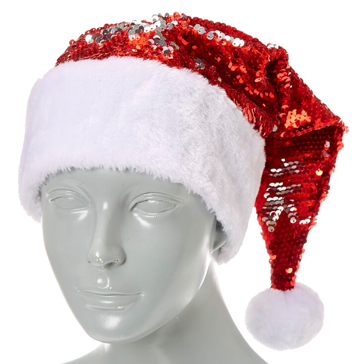 Reverse Sequin Santa Hat,