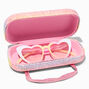 Claire&#39;s Club Glitter Varsity Love Glasses Case Combo,