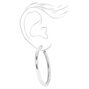 Silver-tone 60MM Tube Hoop Earrings,