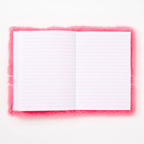 Smiling Avocado Furry Lock Diary - Pink,