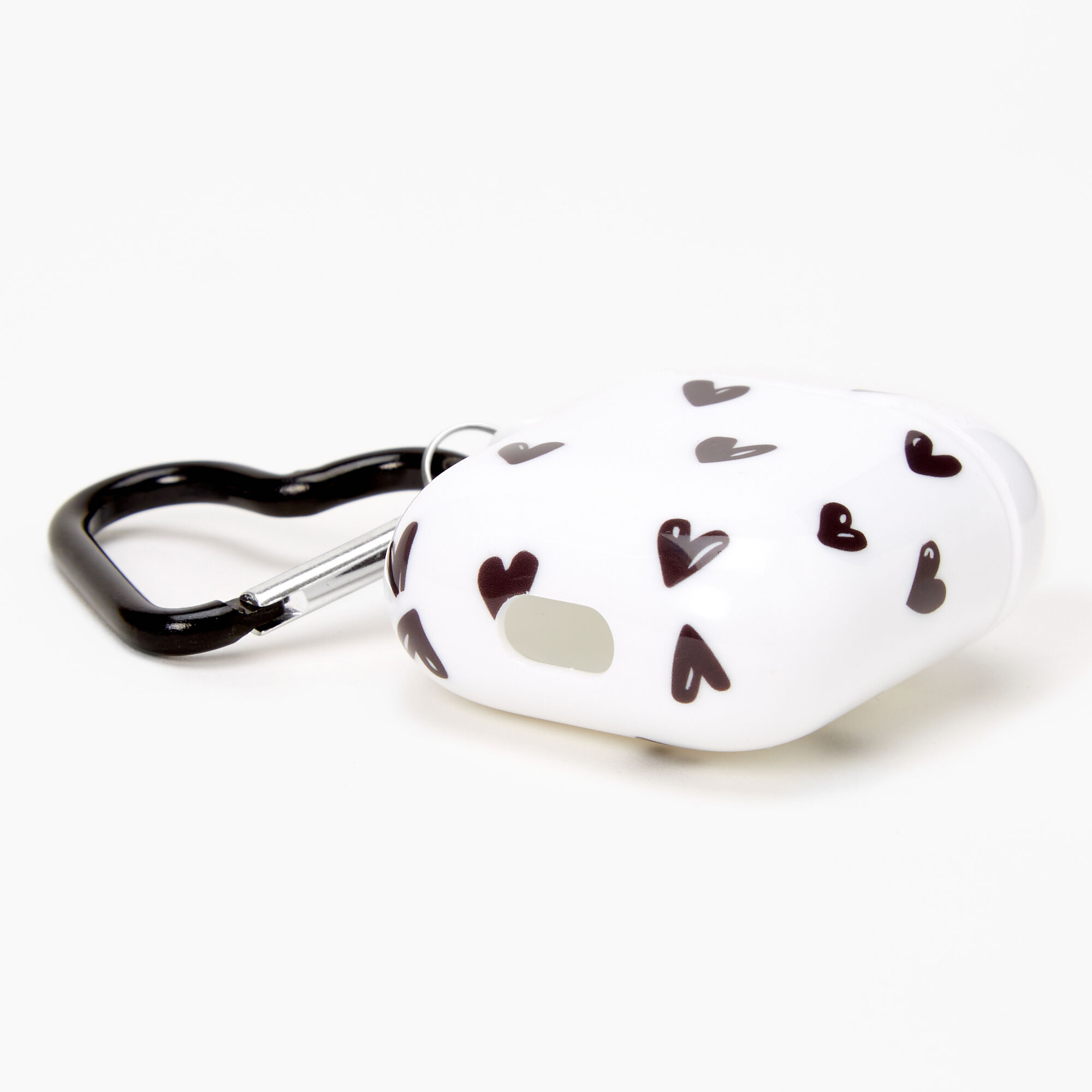 Black and White Hearts Silicone Earbud Case Cover - Compatible with Apple AirPods®,