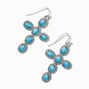 Turquoise Cowgirl Cross Drop Earrings,
