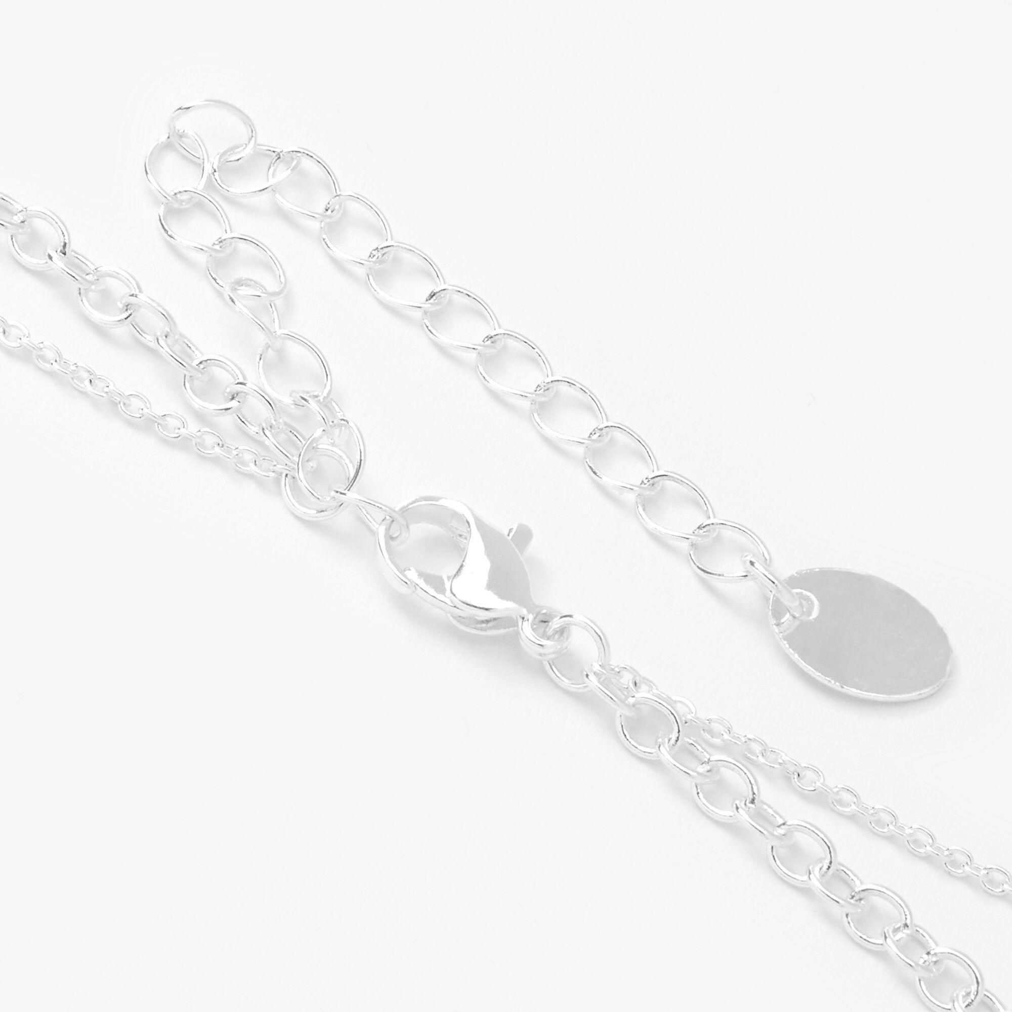 Collier à pendentif multi-rangs citron couleur argentée - Jaune,