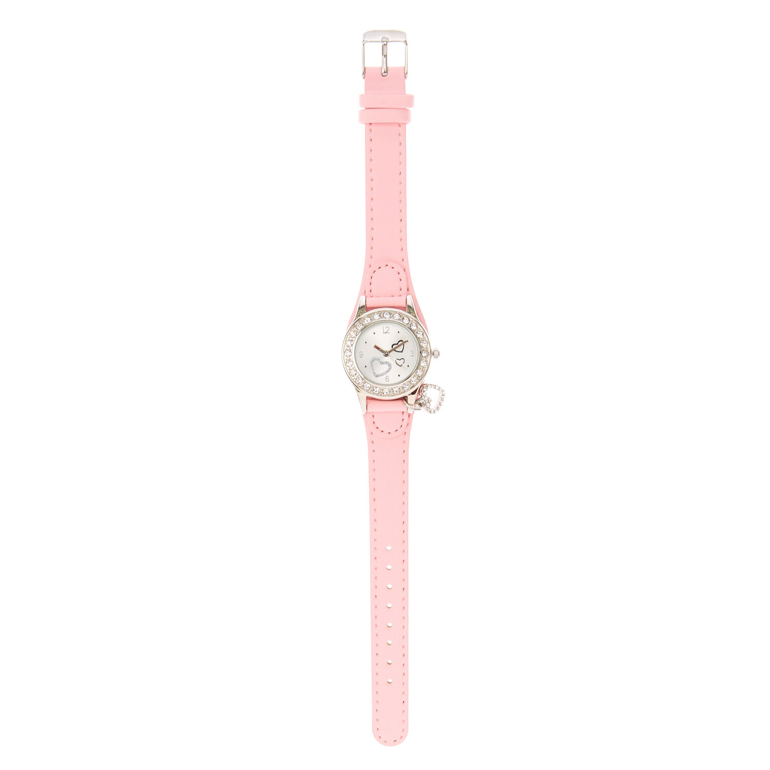 Pink Heart Charm Wrist Watch Claire s
