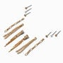 Gold-tone Crystal Earring Set - 6 Pack ,