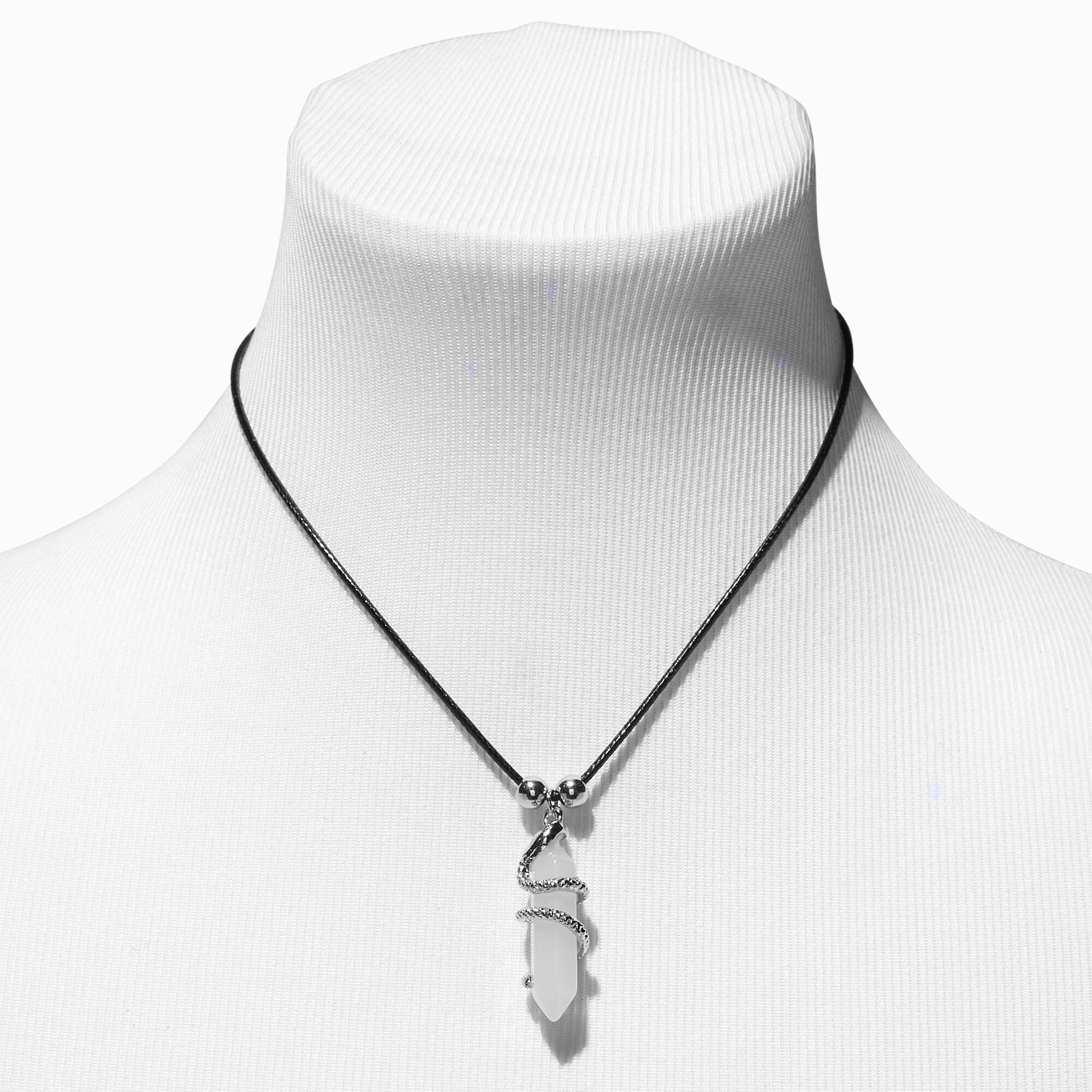 Black and white crystal necklace sales