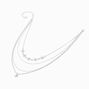 Silver-tone Star Multi-Strand Necklace,