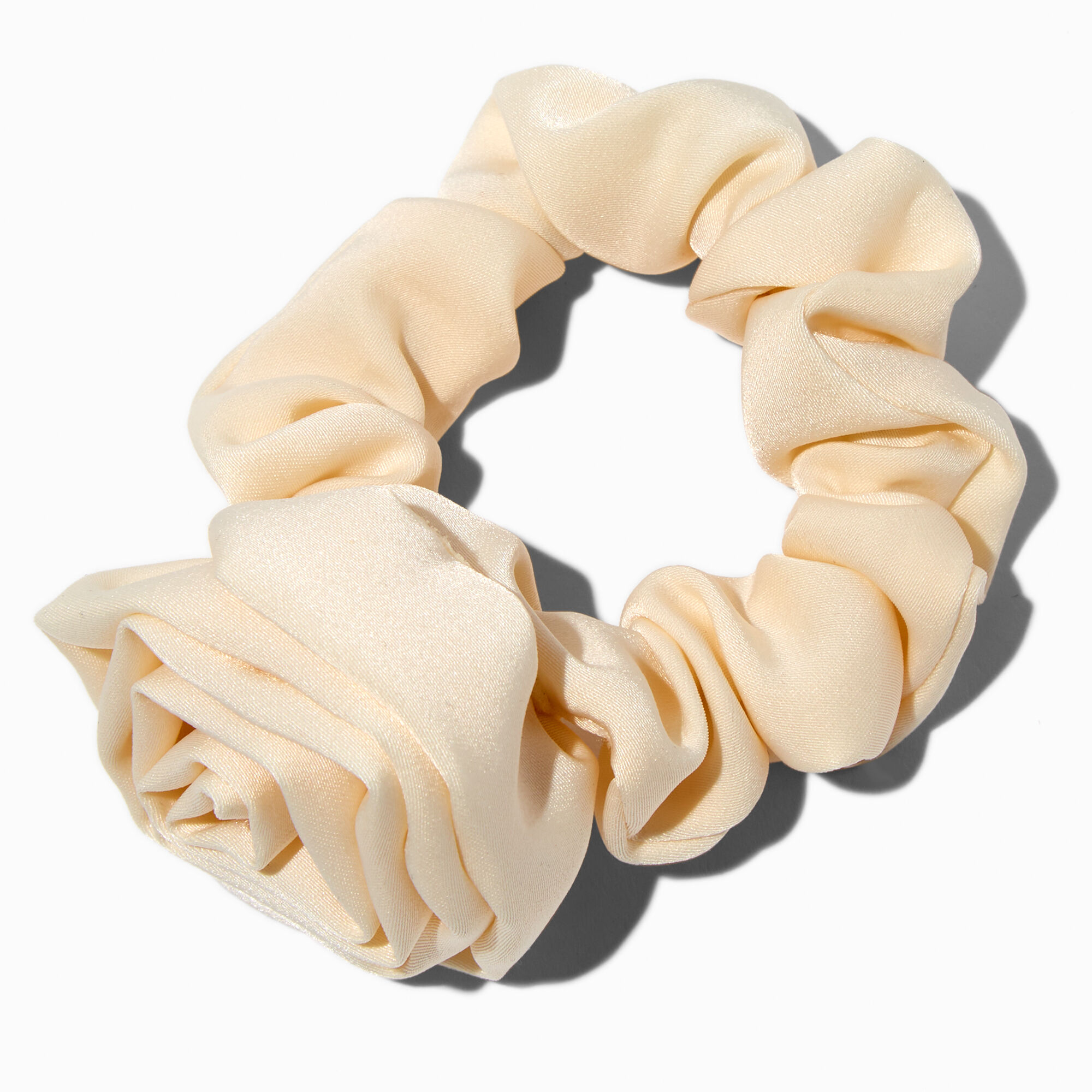 View Claires Silky Rose Hair Scrunchie Bracelet Ivory information