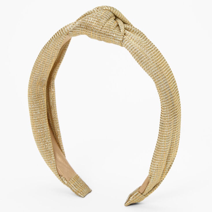 Pleated Gold Knotted Headband,