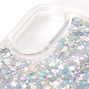 Smile Silver Glitter Liquid Fill Phone Case - Fits iPhone XR,