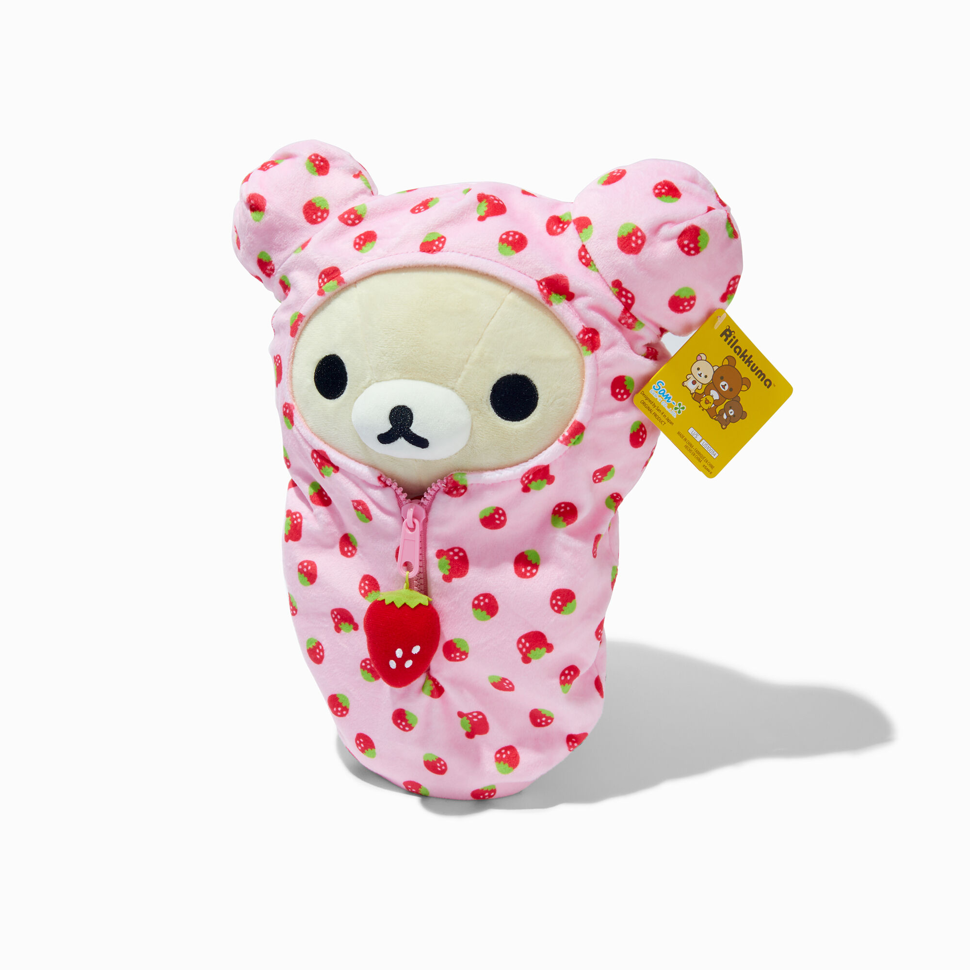 View Claires Rilakkuma Sleeping Bag Plush Toy Pink information