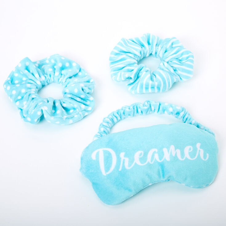 Sleeping Mask &amp; Hair Scrunchie Set - Mint, 3 Pack,