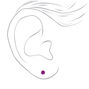 Rainbow Crystal 3mm Round Mixed Stud Earrings - 9 Pack,