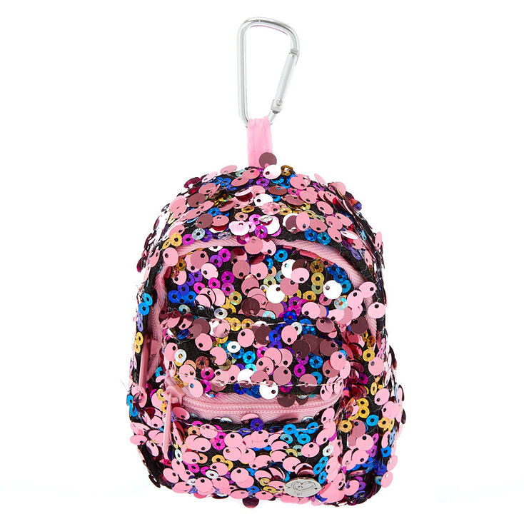 JoJo Siwa™ Reverse Sequin Mini Backpack Keyring - Pink | Claire's US