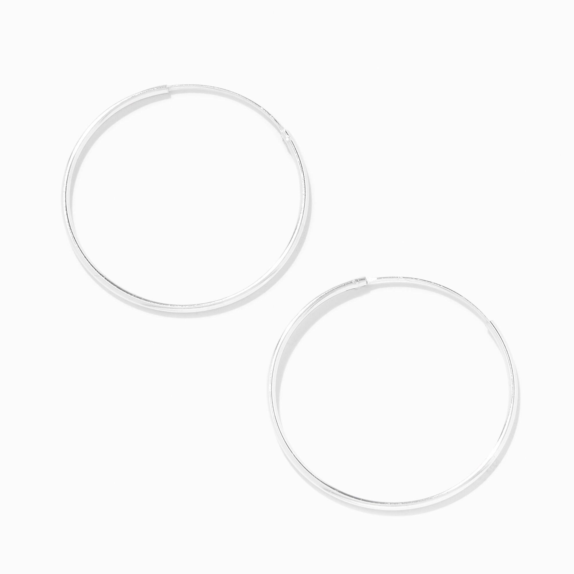 View Claires 30M Infinity Hoop Earrings Silver information