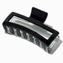 Large Two-Tone Black Rectangular Hair Claw,