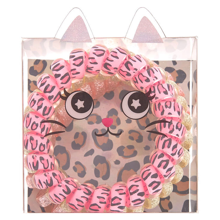 Claire's Lot de 3 élastiques spirale avec chat du Club Claire’s
